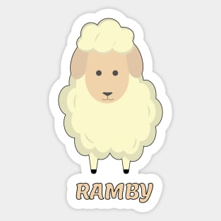 RAMBY - The Cute Sheep | Funny Little Lamb Sticker